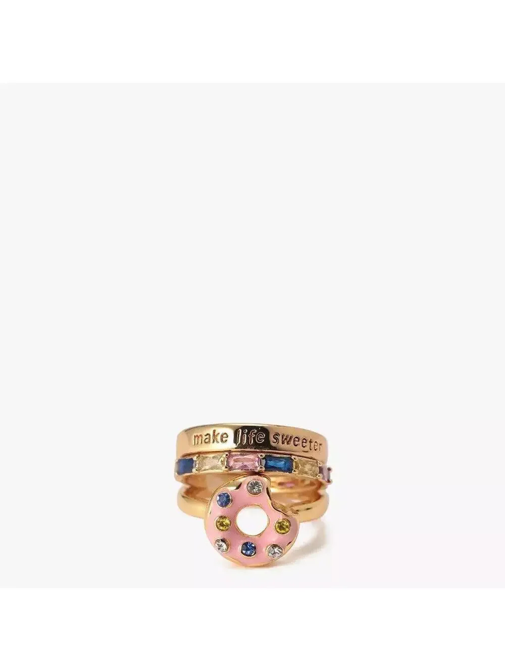 Kate Spade Coffee Break Donut Stackable Ring Set